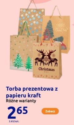 Torba prezentowa z papieru kraft promocja w Action
