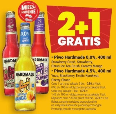 Piwo Hardmade 4.5% 400ml promocja w Twój Market