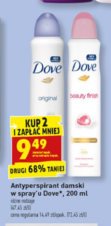 Dezodorant Dove beauty finish promocja