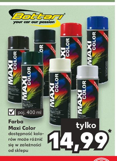 Farba w sprayu biała Maxi color promocja