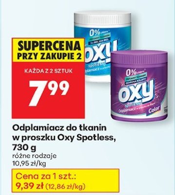 Odplamiacz do tkanin w proszku promocja w Biedronka