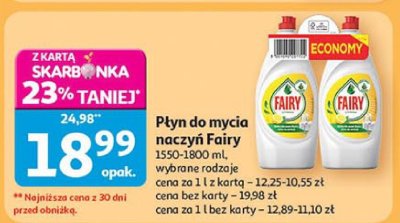 Płyn do mycia naczyń Fairy promocja w Auchan