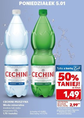 Woda mineralna średnionasycona promocja w Kaufland