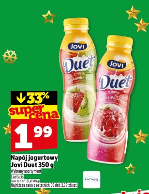 Napój jogurtowy Jovi Duet malina-porzeczka 350 g promocja w TOPAZ