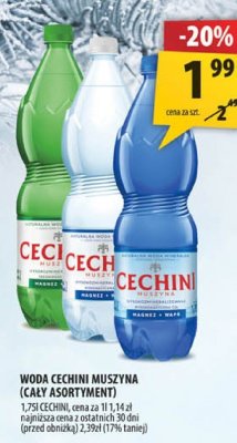 Woda Cechini muszyna (cały asortyment) promocja w Arhelan