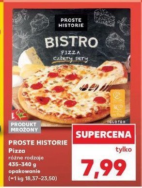 Pizza cztery sery Iglotex proste historie bistro promocja