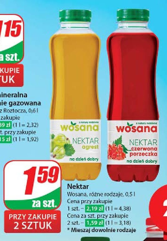 Nektar agrest Wosana promocja w Dino