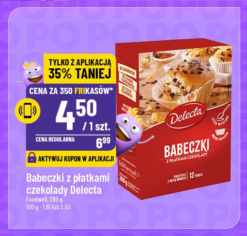 Babeczki z płatkami czekolady Delecta babeczki nadziane promocja