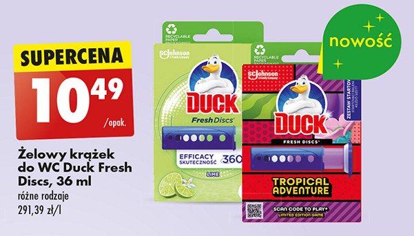 Krążki żelowe tropical adventure Duck fresh discs promocja