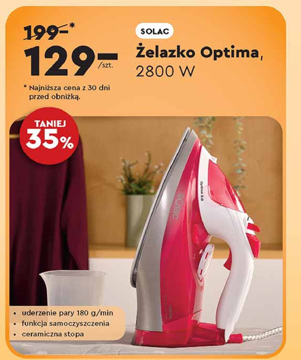 Żelazko optima 2800w SOLAC promocja