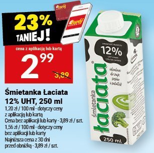 Śmietanka Łaciata 12% UHT promocja w Twój Market