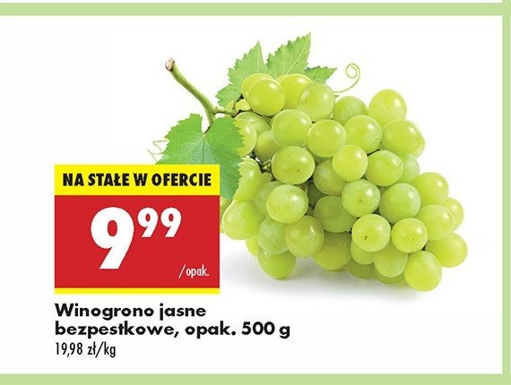 Winogrona jasne bezpestkowe promocja