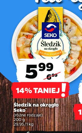 Śledzik na okrągło w oleju wiejskim Seko promocja