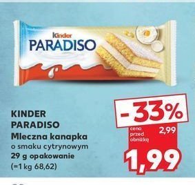 Baton Kinder paradiso promocja w Kaufland
