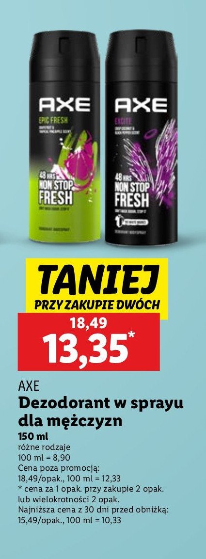 Dezodorant Axe excite promocja