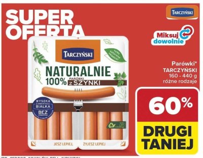 Parówki Tarczyński Naturalnie 100% z szynki promocja w Carrefour Market