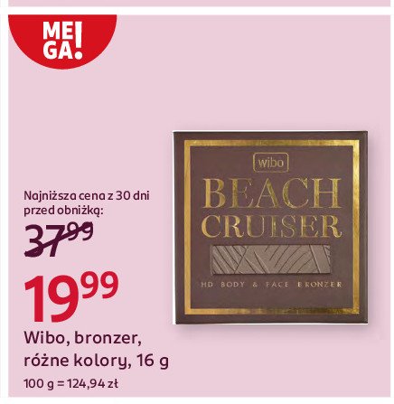 Perfumowany bronzer do twarzy i ciała nr 02 WIBO BEACH CRUISER promocja w Rossmann