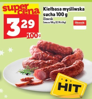 Kiełbasa myśliwska sucha 100g promocja w TOPAZ
