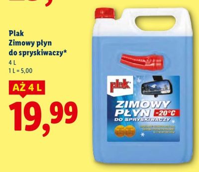Zimowy płyn do spryskiwaczy Plak promocja w Lidl