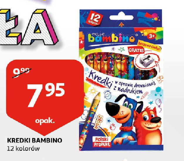 Kredki bambino +temperówka Bambino st.majewski promocja