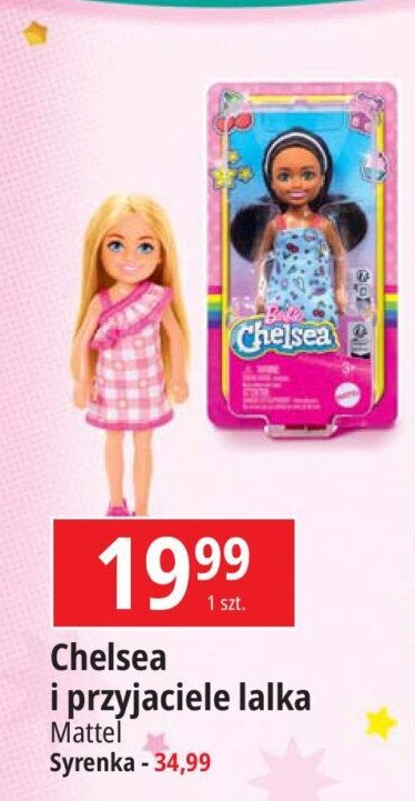 Lalka chelsea i przyjaciele Mattel promocja w Leclerc