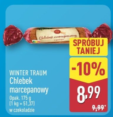 Chlebek marcepanowy WINTER TRAUM Chlebek marcepanowy w czekoladzie promocja w Aldi