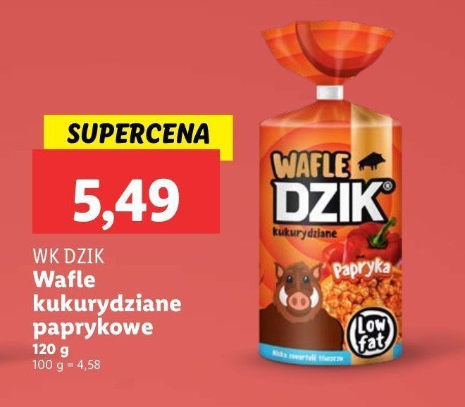 Wafle kukurydziane paprykowe Dzik promocja
