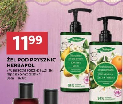 Żel pod prysznic Herbapol różne rodzaje promocja w Stokrotka
