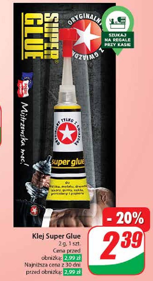 Klej Super glue promocja w Dino