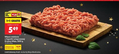 Mięso mielone z łopatki wieprzowej 500 g promocja w Biedronka
