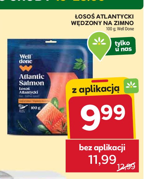 Łosoś atlantycki wędzony na zimno Well done promocja