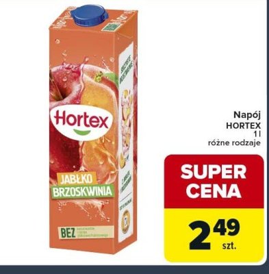 Napój HORTEX 1l różne rodzaje promocja w Globi