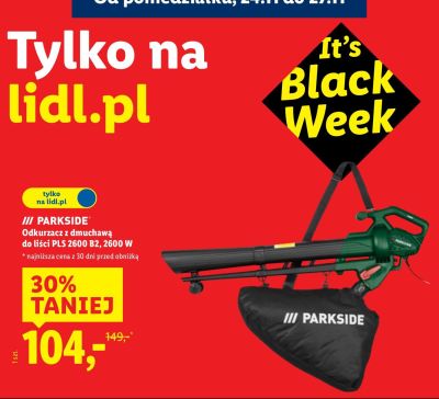 Odkurzacz z dmuchawą do liści PLS 2600 B2 2600 W promocja w Lidl