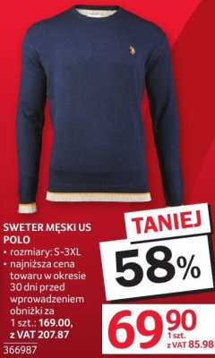 Sweter męski US POLO promocja w Selgros