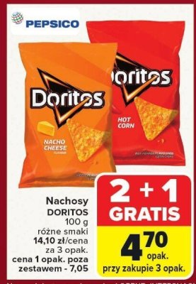 Chipsy Nachosy Doritos Nacho Cheese promocja w Carrefour Market