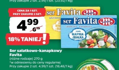 Ser sałatkowo-kanapkowy Favita promocja w Netto