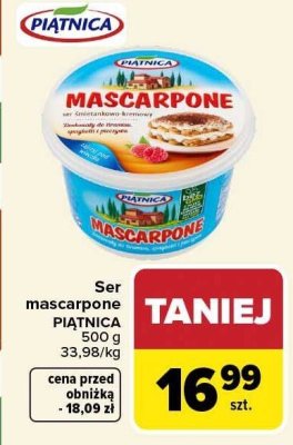 Ser mascarpone 500 g promocja w Carrefour