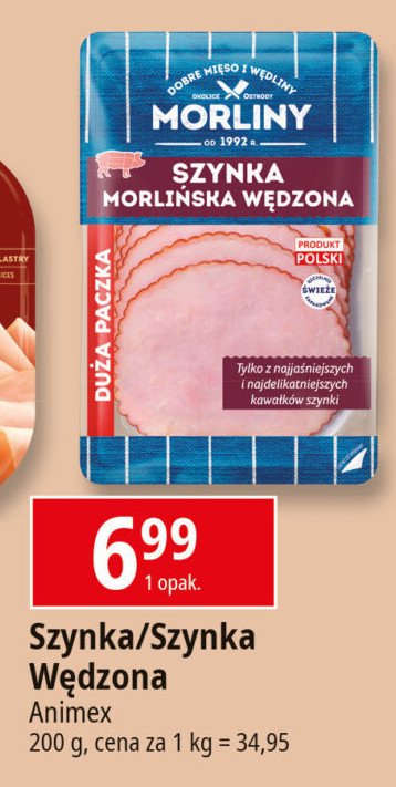 Szynka morlińska wędzona Morliny promocja w Leclerc