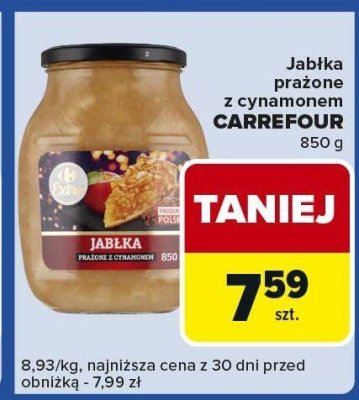 Jabłka prażone z cynamonem CARREFOUR 850 g promocja w Carrefour Express