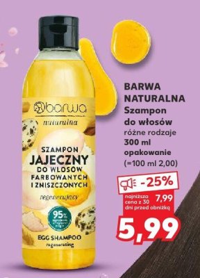 Szampon jajeczny do włosów farbowanych i zniszczonych różne rodzaje  promocja w Kaufland