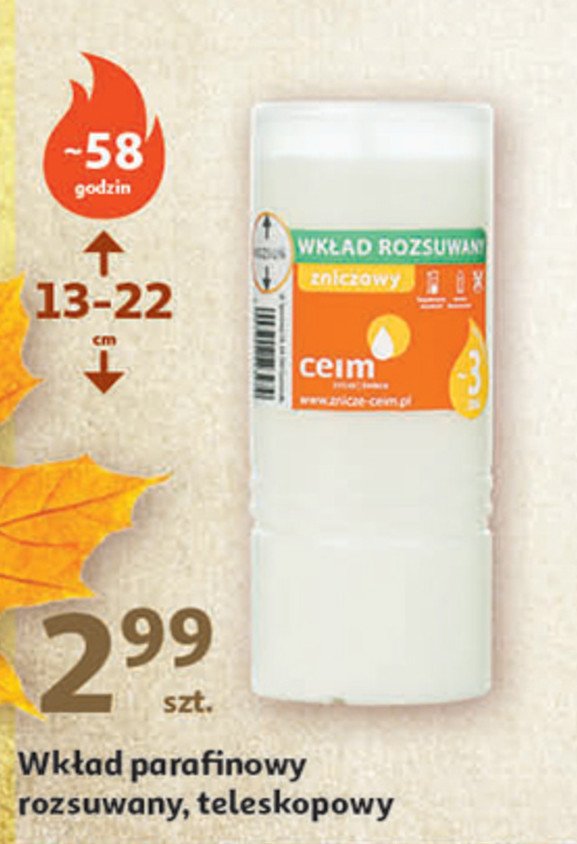 Wk艂ad parafinowy 58 h Ceim promocja