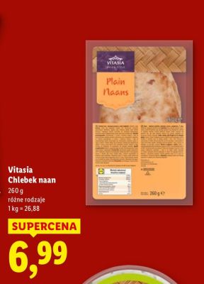 Chlebek naan Vitasia promocja w Lidl