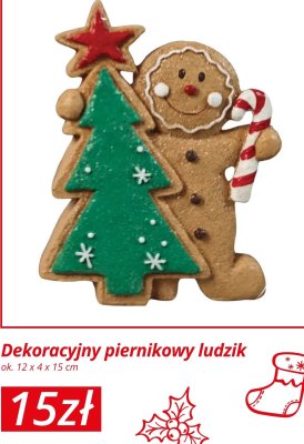Dekoracyjny piernikowy ludzik promocja w KiK