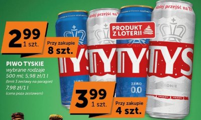 Piwo Tyskie wybrane rodzaje promocja w Euro Sklep