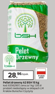 Pelet drzewny A2 BSH 15 kg promocja w Leroy Merlin