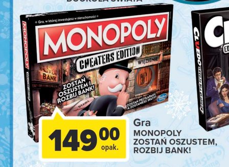 Monopoly cheaters edition Hasbro gaming promocja