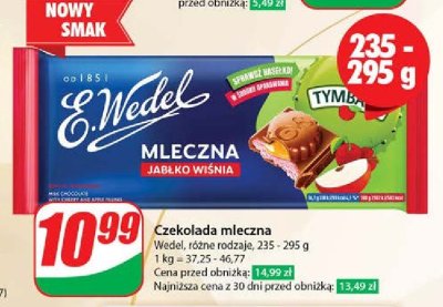 Czekolada jab艂ko-wi艣nia E. wedel promocja