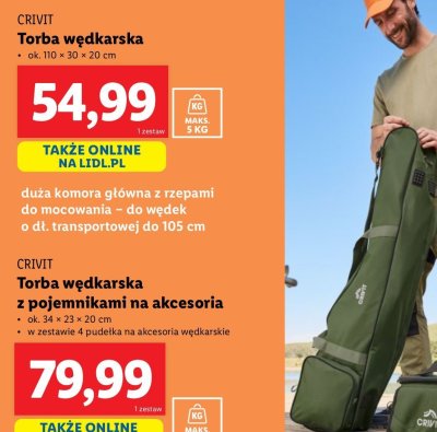 Torba wędkarska Crivit promocja