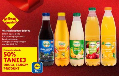 Wszystkie nektary Solevita DRUGI -50% promocja w Lidl