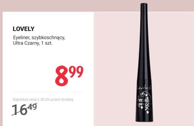 Eyeliner szybkoschnący Ultra Czarny 1 szt. promocja w Rossmann